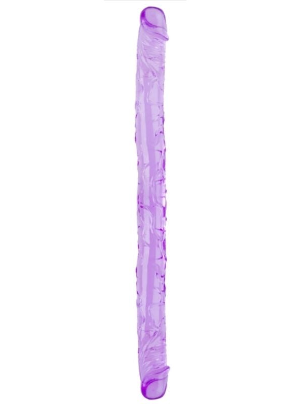 Censan Çift Taraflı Esnek Dildo 34 cm – Gerçekçi Dokulu Mor Renk
