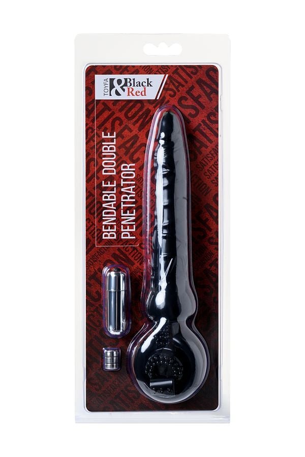 Black & Red by TOYFA Titreşimli penis Eki, Realistik, Siyah, 24 cm