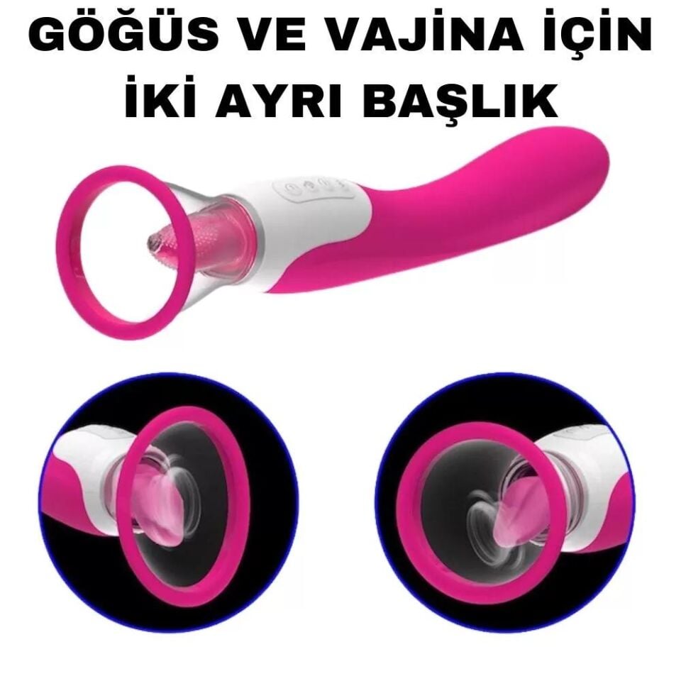 WISTONE Ultra Güçlü Emiş ve Titreşimli Dil Hareketli Orgazm Masaj Vibratör - Mor