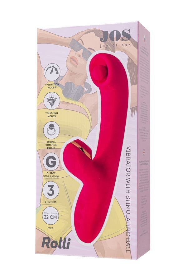 JOS Rolli Silikon Pembe 22cm Vakum Stimülasyon Topu Vibratör bayanlara Seks Oyuncakları Kadın için