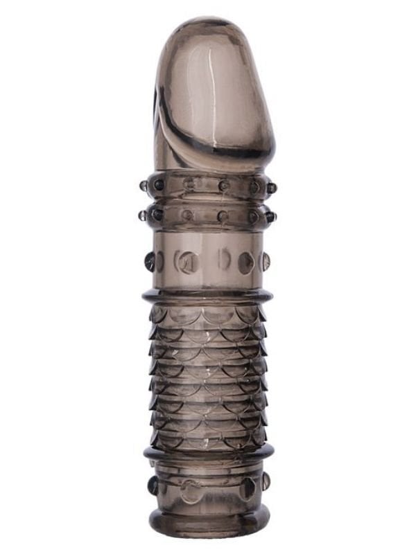 Censan XLover Penis Kılıfı TPE Siyah Şeffaf 13,5 cm
