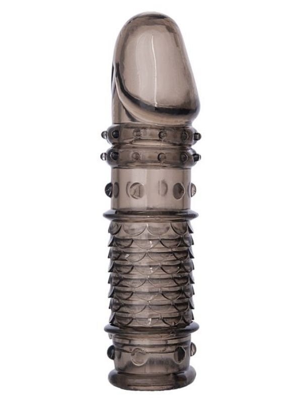 Censan XLover Penis Kılıfı TPE Siyah Şeffaf 13,5 cm