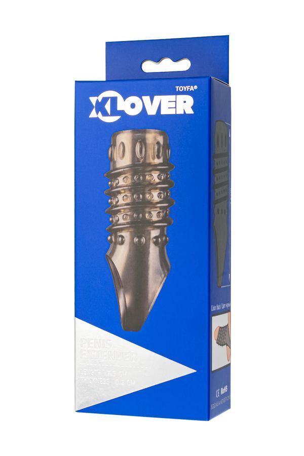 Censan  XLover Penis Extender Kılıfı TPE Siyah Şeffaf 7.5 cm