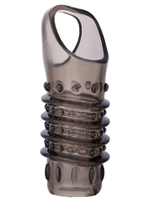 Censan  XLover Penis Extender Kılıfı TPE Siyah Şeffaf 7.5 cm