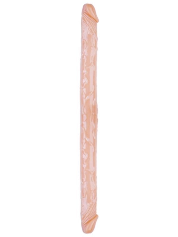 Censan Çift Taraflı Esnek Dildo 34 cm – Gerçekçi Dokulu ten Renk