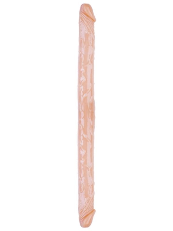 Censan Çift Taraflı Esnek Dildo 34 cm – Gerçekçi Dokulu ten Renk