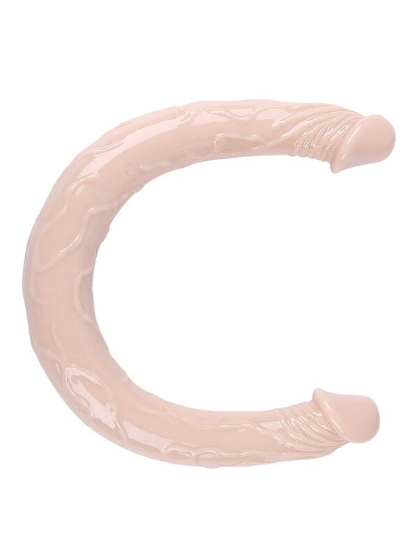 Censan Çift Taraflı Esnek Dildo 40 cm – Gerçekçi Dokulu Ten Renk