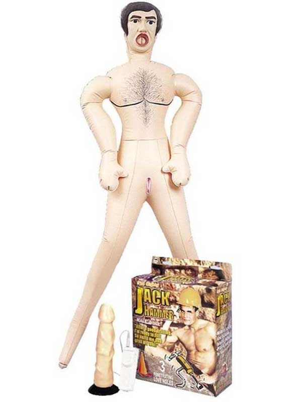 Jack Hammer Titreşimli Penisli Şişme Erkek Bebek