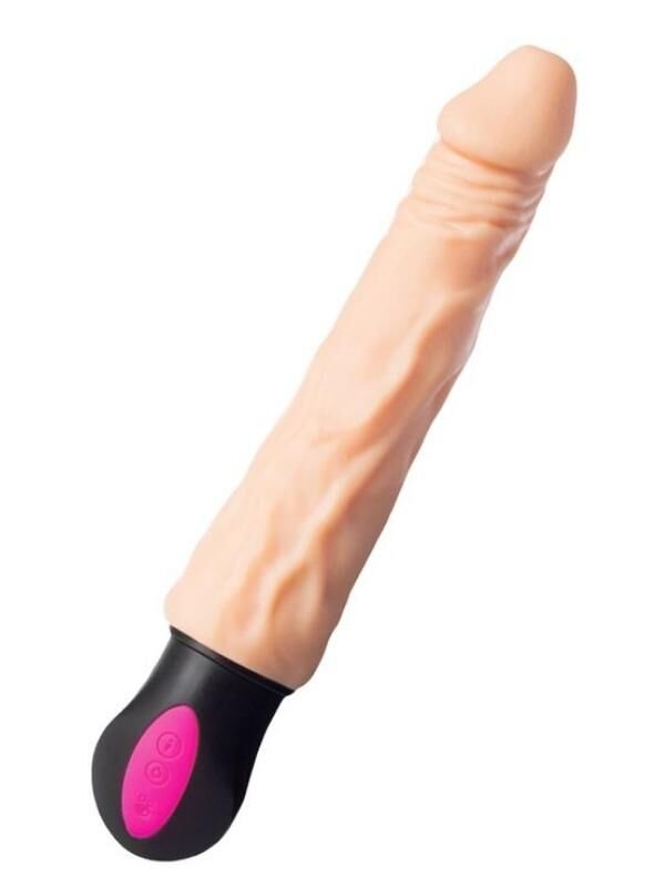 A-Toys by TOYFA Isıtmalı ve usb şarj ,Realistik Vibratörü, TPE, Ten, 25 cm