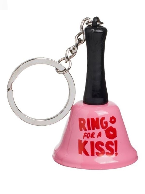 Ring for a Kiss Pembe Çan Anahtarlık