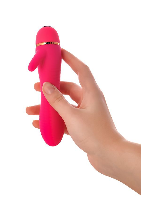 Censan Klitoral Uyarıcılı 20 Modlu Vibratör Silikon Pembe 15 cm