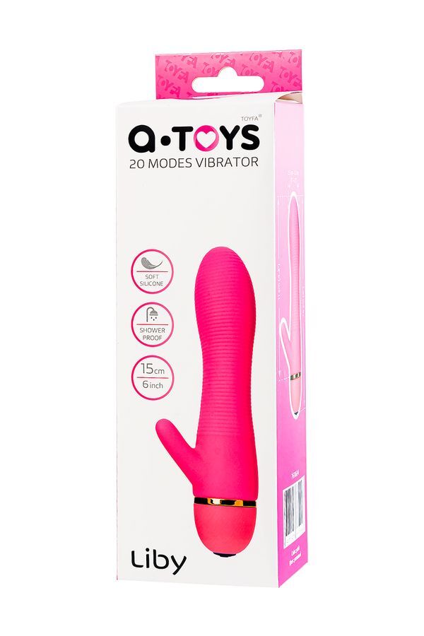 Censan Klitoral Uyarıcılı 20 Modlu Vibratör Silikon Pembe 15 cm