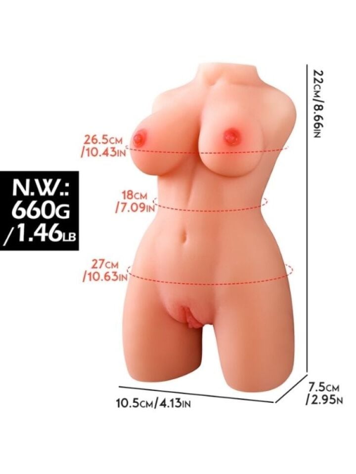 Censan 660 Gr Göğüslü Gerçekçi Vajina Mastürbatör