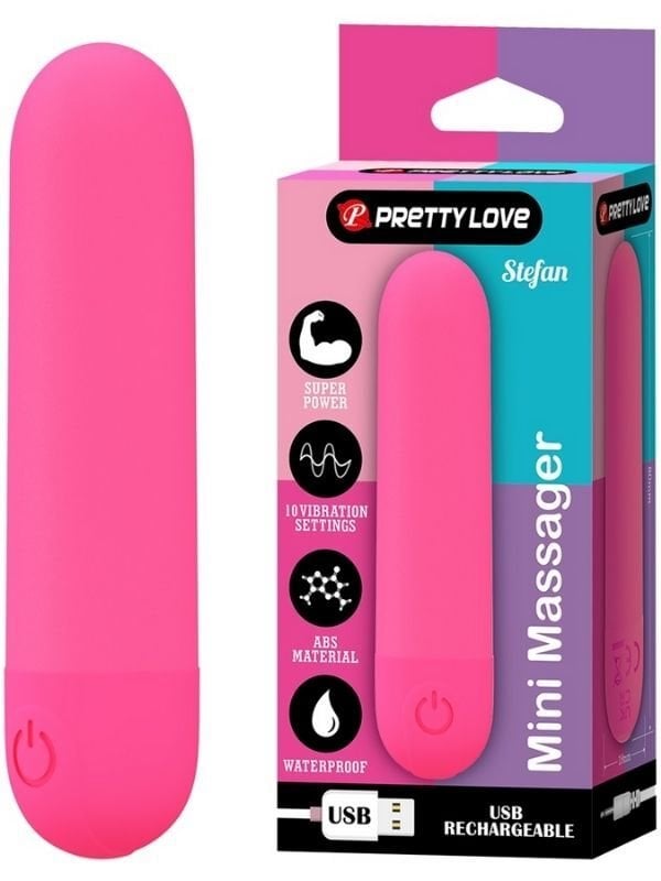 Censan Stefan Mini Massager Bullet Vibratör Kırmızı