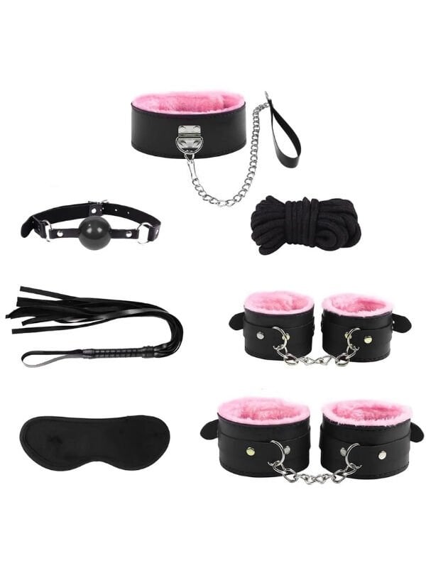 Censan 7 Parçalı Fetiş Set Pembe