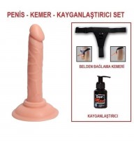 14 cm Belden Bağlamalı Realistik Testissiz Dildo Penis 