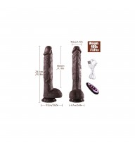 Master Perfection Dildo Derek - Isıtmalı İleri Geri Hareketli ve Rotasyonlu Gerçekçi Damarlı Zenci Yapay Penis Vibrator