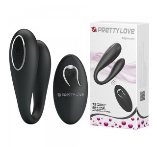 Pretty Love Algernon Siyah USB Şarjlı 12 Titreşimli Uzaktan Kumandalı Vibratör