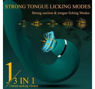 Vajinal Tapping Titreşimli G-Spot Uyarıcı ve Klitoris Emiş Güçlü 3 in 1 Vibratör