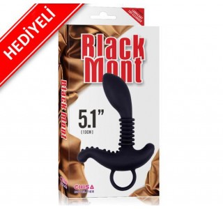 Black Mont 13cm Tırtıklı Anal Tıkaç - HEDİYELİ