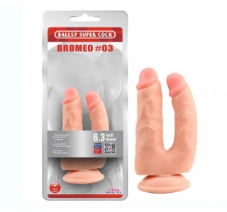 Brumeo 03 İki Uçlu Vantuzlu Çatal Dildo