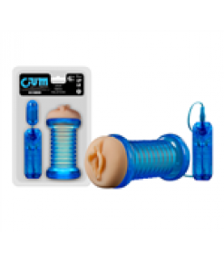 Cum Explosion Titreşimli Suni Vajina Mastürbatör - Mavi