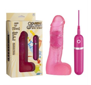 G Girl Style Pembe 13 cm Jel Vibratör