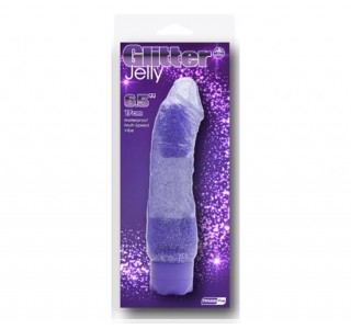 Glitter Jelly Simli 17cm Vibratör - Mor