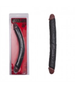 Hoodlum Çift Taraflı 43cm Zenci Ten Rengi Dildo
