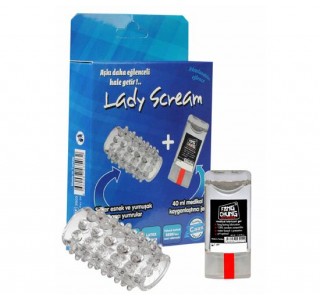 Lady Scream Tırtıklı Kılıf ve Kayganlaştırıcı Jel Seti