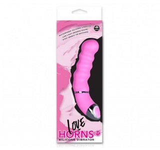 Love Horns 11,5 cm Silikon Vibratör - Pembe