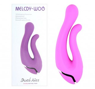 Melody Woo Dual Kiss Çift Uçlu Vibratör Kumandalı