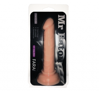 Mr. Baton 13cm Damarlı Vantuzlu Dildo