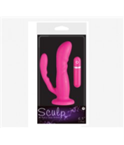 Sculp Silikon Çatal Vibratör - Pembe