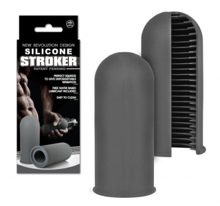 Silicone Stroker Mastürbatör - Gri