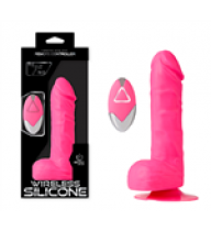 Wireless Silicone Kablosuz Ultra Gerçekçi Vibratör - Pembe 18cm..