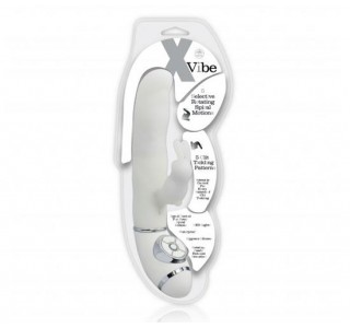 X Vibe Klitoral Uyarıcılı Çift Motorlu Teknolojik Vibratör - Beyaz