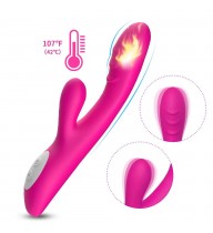 SPARK Isıtmalı Klitoris ve G Spot Uyarıcı 2 in 1 Rabbit Vibratör - Pembe