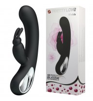USB Şarjlı 12 Fonksiyonlu Klitoris Uyarıcılı Teknolojik Tavşan Vibratör - Webb 