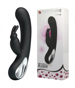 USB Şarjlı 12 Fonksiyonlu Klitoris Uyarıcılı Teknolojik Tavşan Vibratör - Webb 